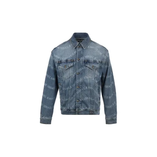 VERSACE JEANS COUTURE Denim Jackets Men Blue