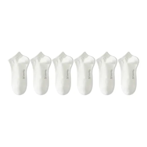 MIIOW Ankle Socks Women's 6 Pack White