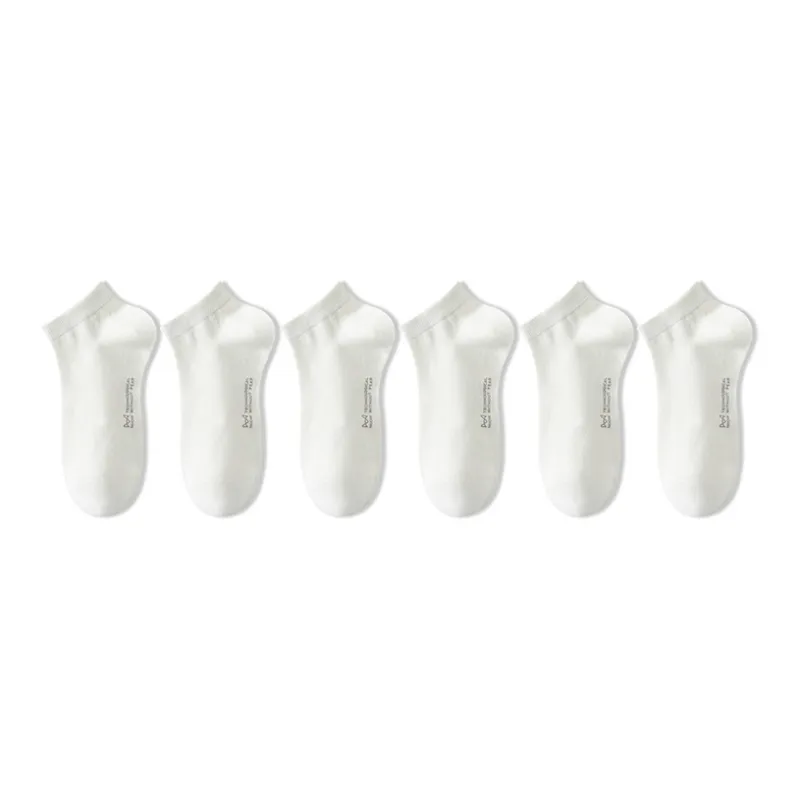 MIIOW Ankle Socks Women's 6 Pack White-0