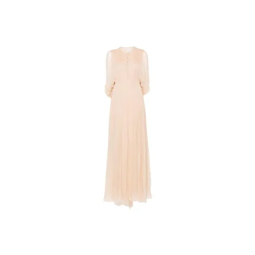 ERMANNO SCERVINO Sheer Pintuck Maxi Dress