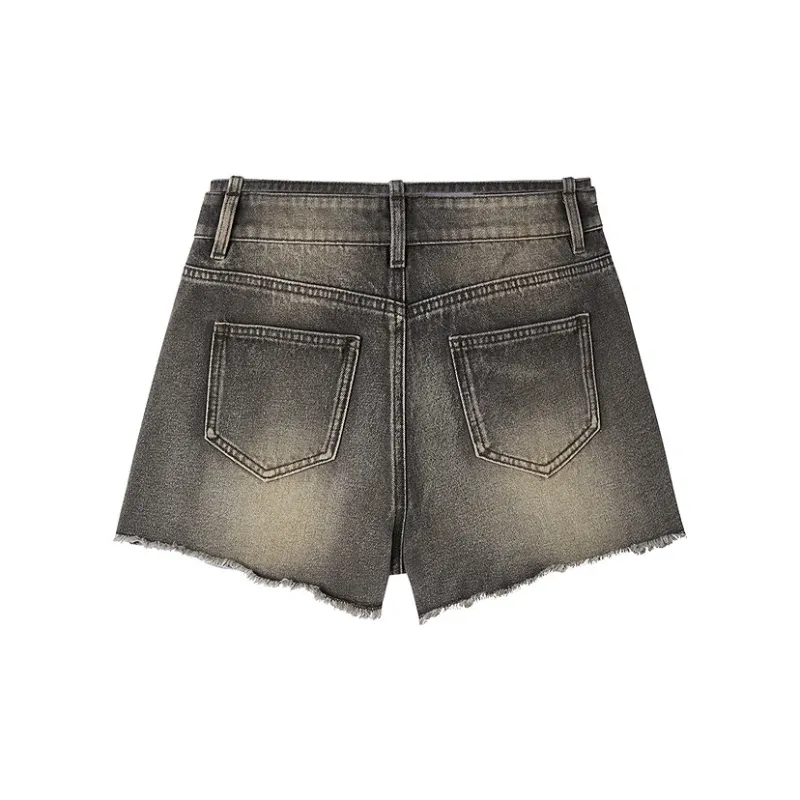 LEDIN Denim Shorts Women's Army Green-1