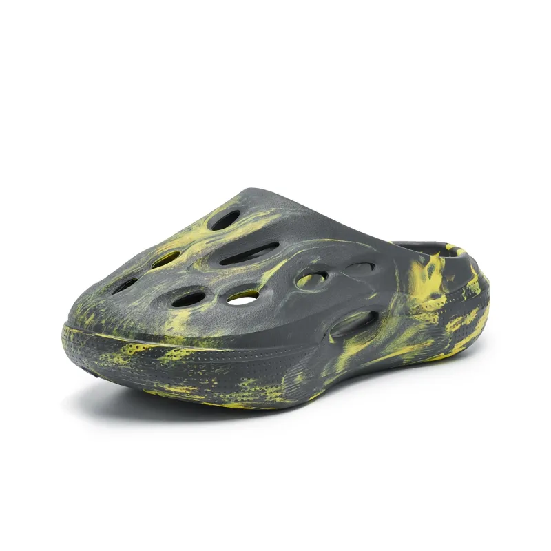 QIAODAN Poison Tooth Slippers Quiet Slip Resistant Abrasion Resistant Quick Dry Slide Slippers Men's Gray Green-2