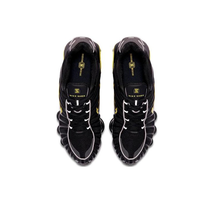 Nike Shox Tl Black Dynamic Yellow Metallic Silver - POIZON