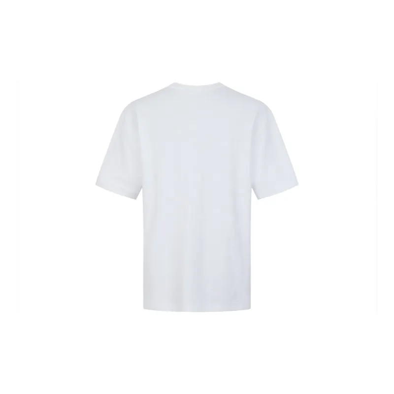 FERRE Letter Logo All over Print Subtle Texture Jacquard Crew Neck Short Sleeved T Shirt Men's-1