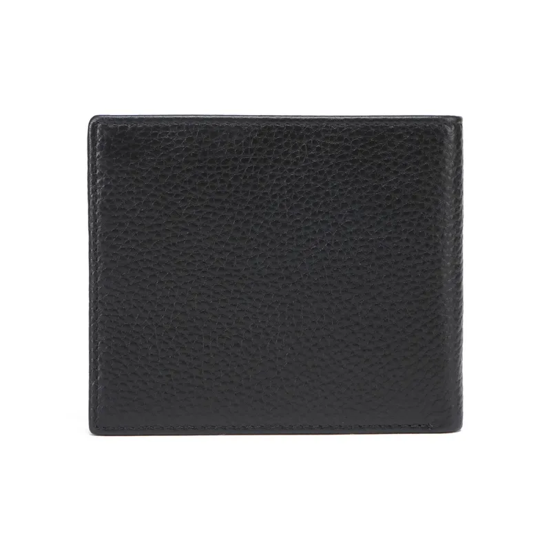 SEPTWOLVES Cow Leather Wallet Men's Black-3