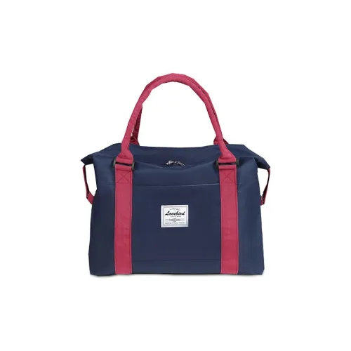 LOVEBIRD Oxford Travel Bag Sports & Fitness With Luggage Organizer Unisex Dark Blue Black