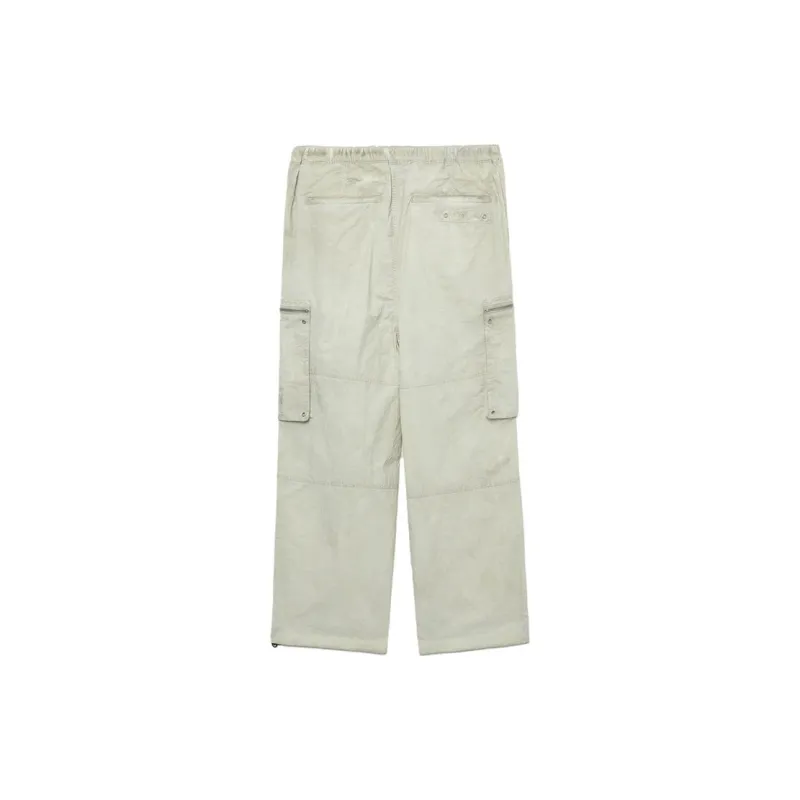Izzue Logo embroidery Crinkled Cargo Trousers-11