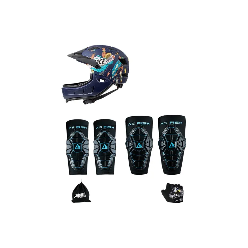 AS FISH Roller Skating Protective Gears-34