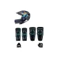 Upgraded-Outer Space+Semi-Open Blue Protective Gear Four-Piece Set