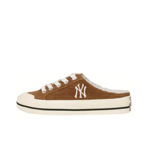 MLB Playball Mule Canvas Shoes Unisex Low-Top Brown