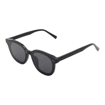Pair Ponyo Plate Frame Square Sunglasses Unisex Black