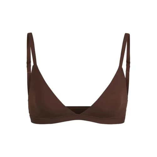 SKIMS FITS EVERYBODY TRIANGLE BRALETTE Bra Women's 1 Pack COCOA/Cocoa
