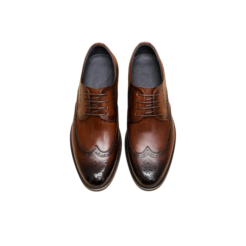 Help Dress Shoes Men Low Top Black/Brown-6