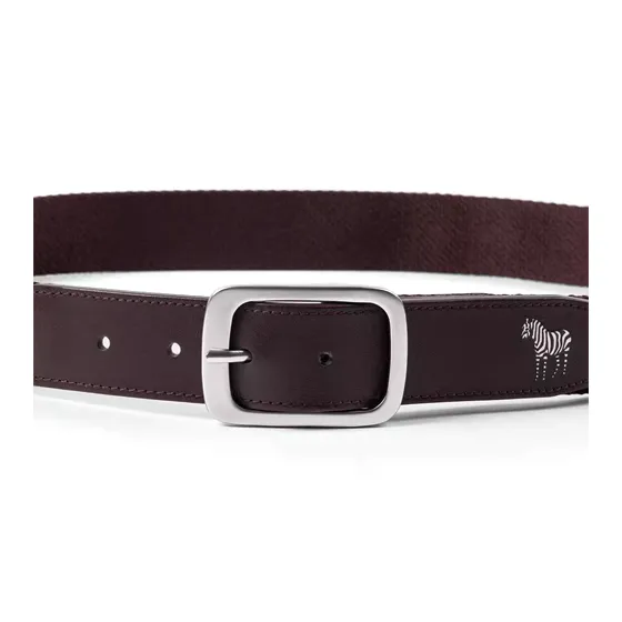 Paul Smith Zebra Logo Pin Buckle Leather Belts Men's Brown-2