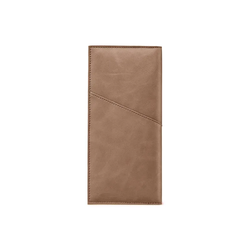 WilliamPOLO Microfiber Synthetic Leather Wallet With Multiple Card Slots Money Clip Regular Unisex Khaki-1