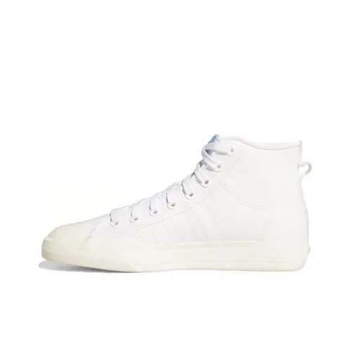 Adidas Originals NIZZA Series Skateboard Shoes Unisex High-Top White/Blue