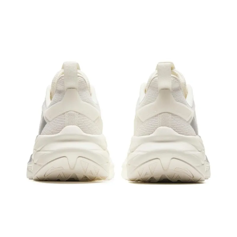 Anta Cushioning Anti Slip Wear Resistant Breathable Lightweight Rebound Low Top Running Shoes Men's White Gray-3