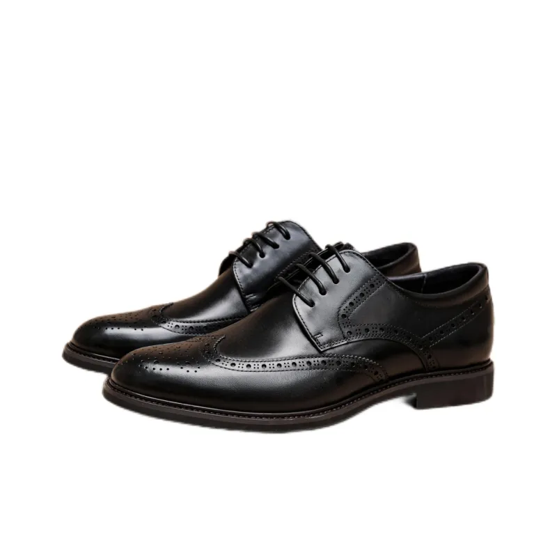 Help Dress Shoes Men Low Top Black/Brown-2