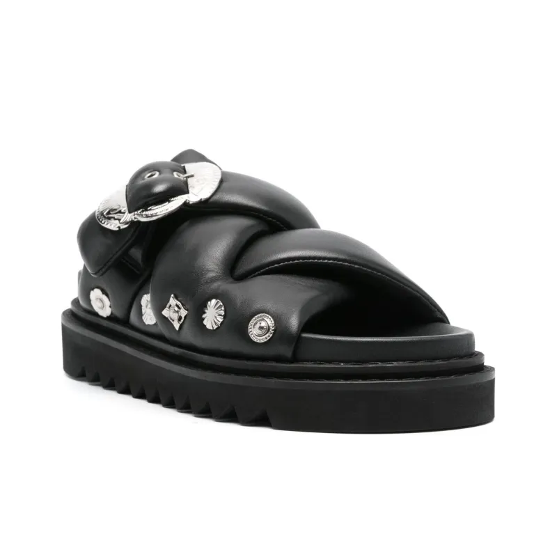 TOGA VIRILIS Padded Leather Sandals-2