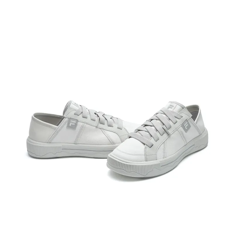 FILA FUSION POP 3 SE Cushioned Slip-Resistant Low-Top Casual Shoes Men's Ivory White-3