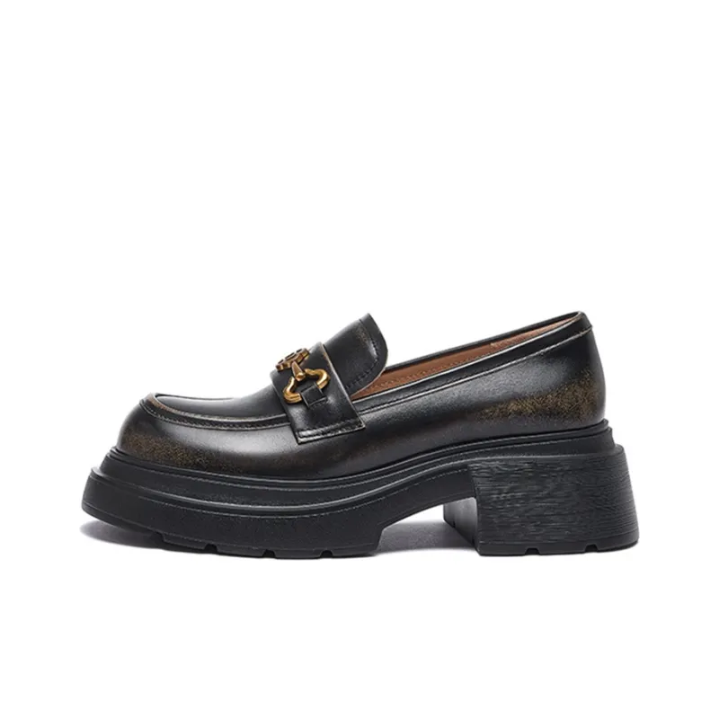 CAMEL Loafers Women's Black/Apricot-0
