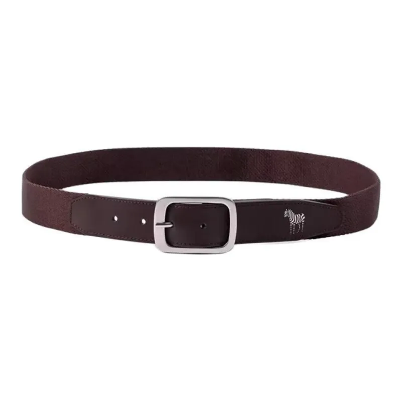 Paul Smith Zebra Logo Pin Buckle Leather Belts Men's Brown-0