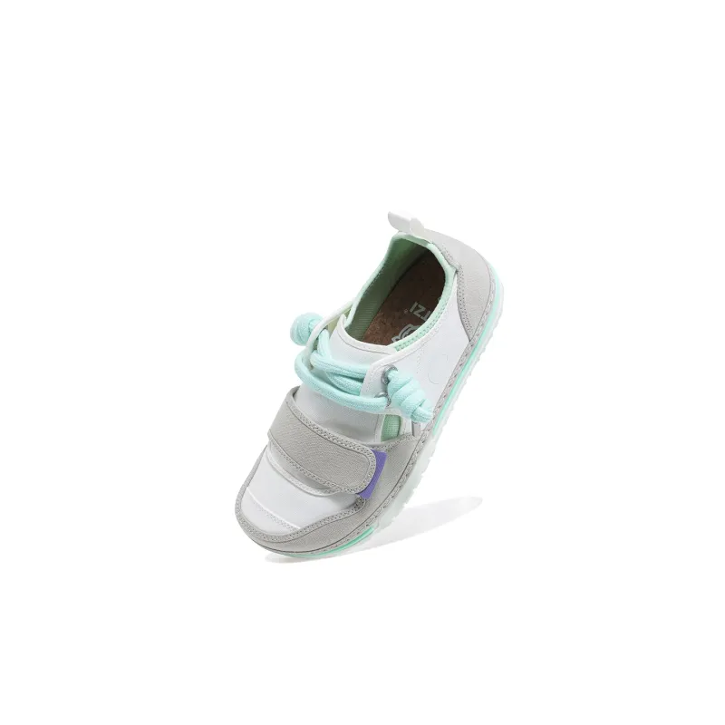 OETZI Classic Series 1 Low Top Skateboard Shoes Unisex White & Gray-3