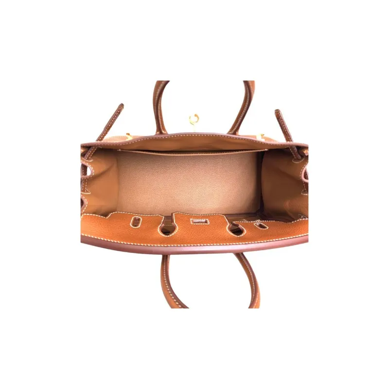 HERMES Birkin Saddle Leather Birkin Bag Handbags Women's 34 Fauve Light Tawny-4