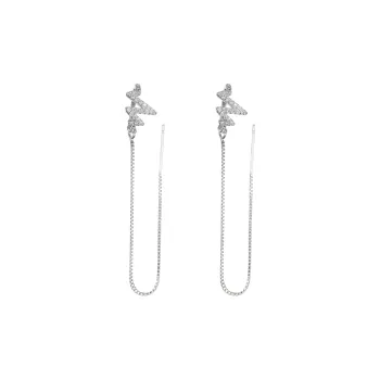 Rhymes 925 Sterling Silver Drop Earrings Women's