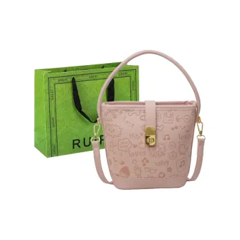 RUIPAI PU Bucket Bags Shoulder Bag Crossbody Bag Handbag Regular Women's Pink/Ecru/Blue/Khaki