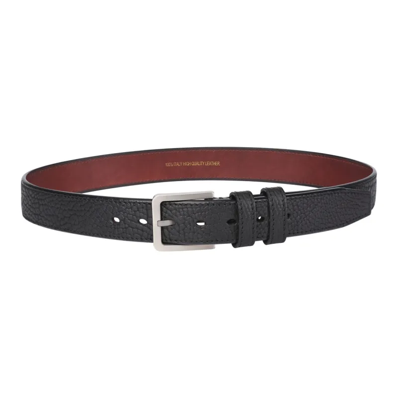 Jaylen Oos Titanium Alloy Pin Buckle Wild Cow Leather Textured Top Grain Cow Leather Leather Belts Men's-5