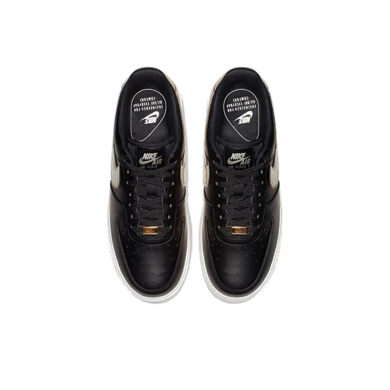 Nike Air Force 1 Low Metallic Swoosh Black Women's-2