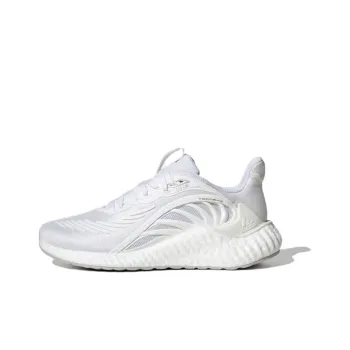 Adidas Alphaboost Cushioning And Breathable Low Top Running Shoes Unisex White
