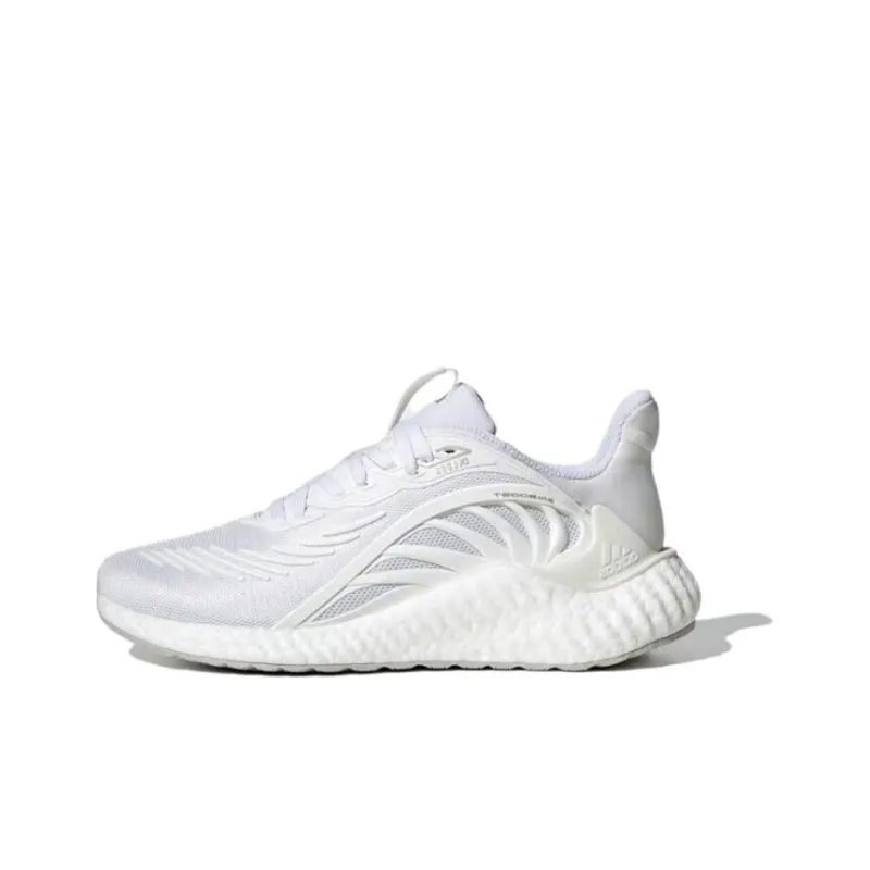 Adidas Alphaboost Cushioning And Breathable Low Top Running Shoes Unisex White-0