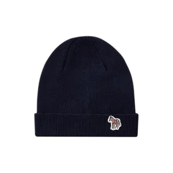 Paul Smith Wool Beanie Unisex Navy Blue