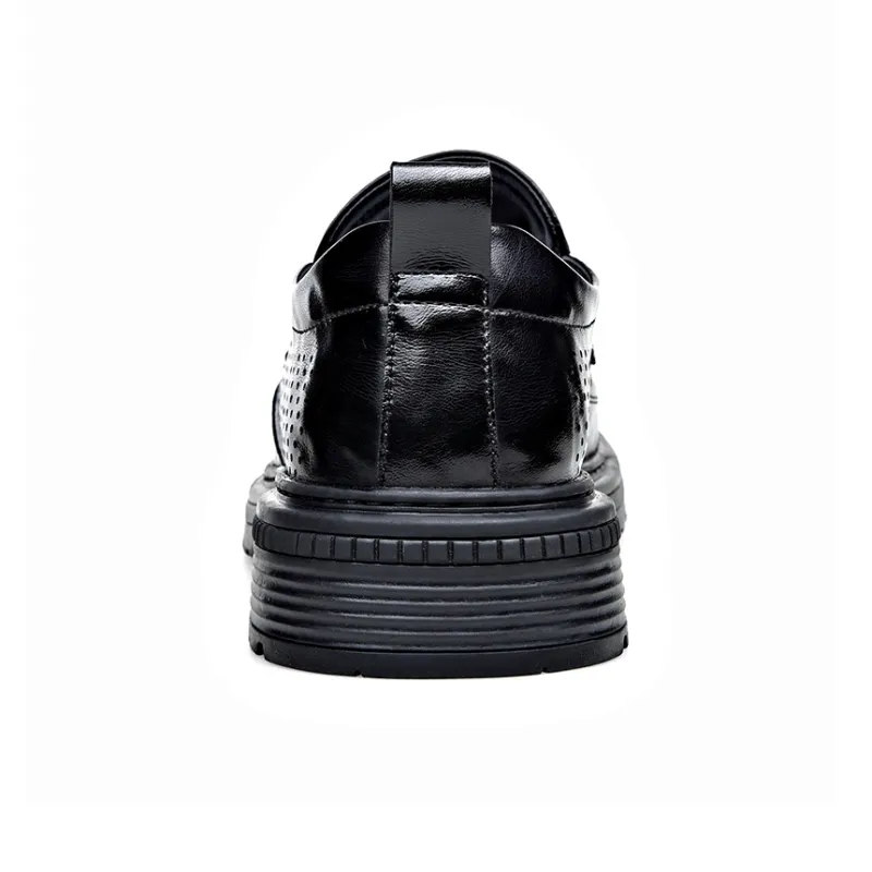 XIAOTOULANG Men's Casual Shoes Men Low Top Black-3