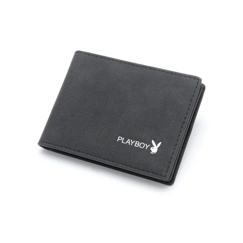 Playboy PU With Artificial Leather Wallet Unisex Black/Blue/Gray-0