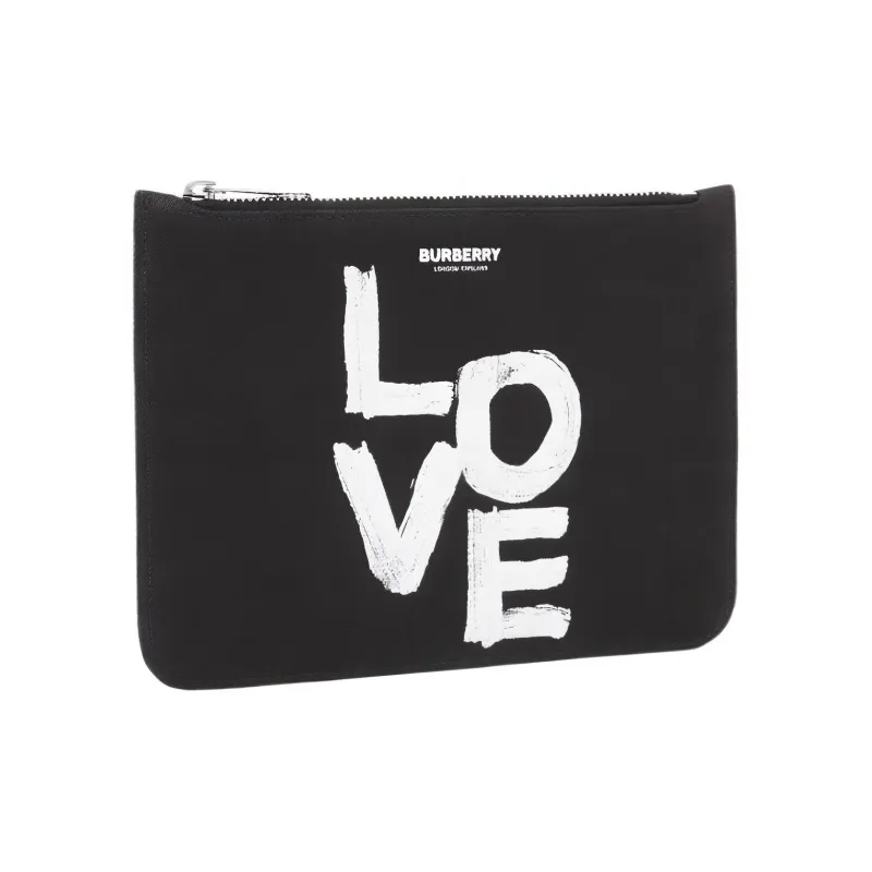 Burberry Genuine Leather Clutch Women's Black-1
