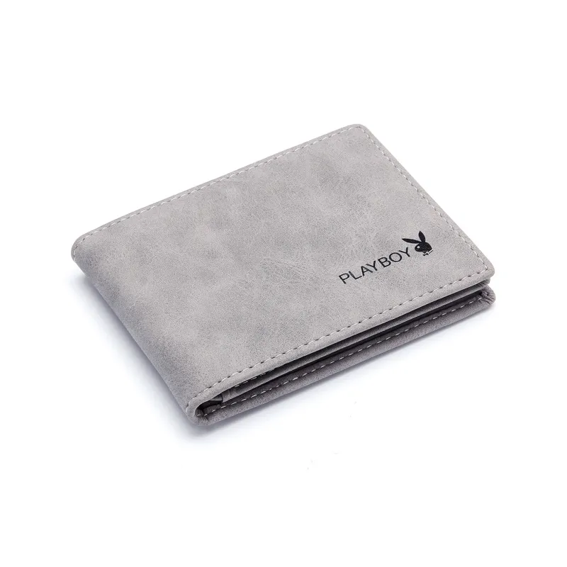 Playboy PU With Artificial Leather Wallet Unisex Black/Blue/Gray-8