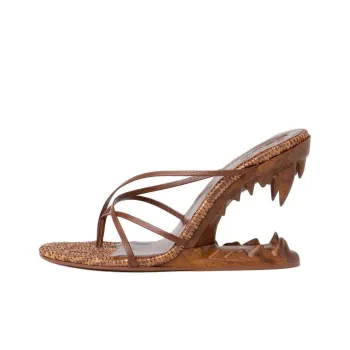 GCDS Morso Flip Flops 11cm Women's Brown