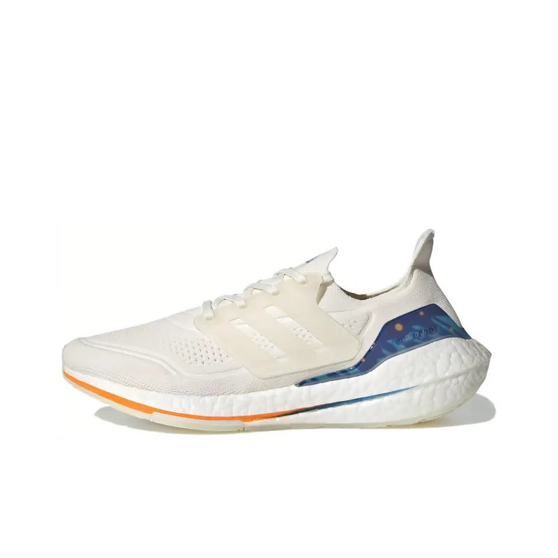 Adidas Ultra Boost 21 White Royal Blue-0