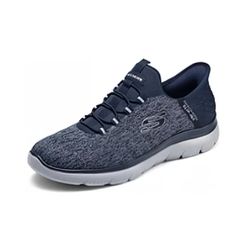 Skechers Anti Slip Wear Resistant Low Top Running Shoes Men's Blue-2
