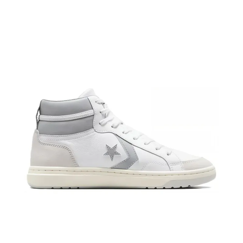 Converse Pro Blaze Classic Coverage Cushioning Lightweight High Top Skateboard Shoes Unisex White Gray-1
