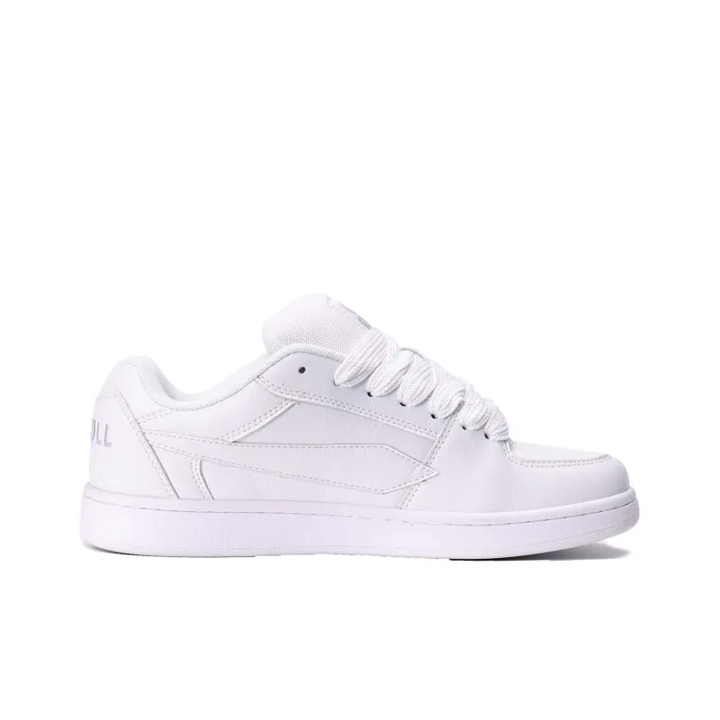 GLO BULL Skateboard Shoes Unisex Low Top All White-1