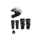 Unicorn Full Face Helmet+Tubular Pink Protective Gear Four-Piece Set