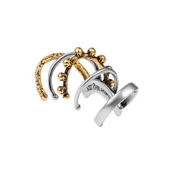 Alexander McQueen Punk Ear Cuff 'Silver/Gold'
