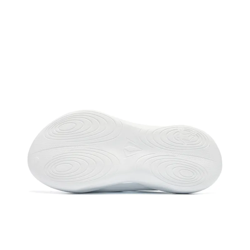 QIAODAN Poison Tooth Slippers Clogs Men's Jordan White-4