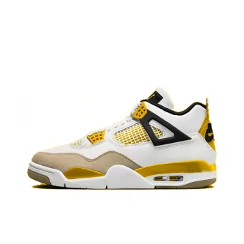 Jordan Air Jordan 4 WMNS 'Vivid Sulfur' Slip Resistant Low Top Vintage Basketball Shoes Women's Yellow White