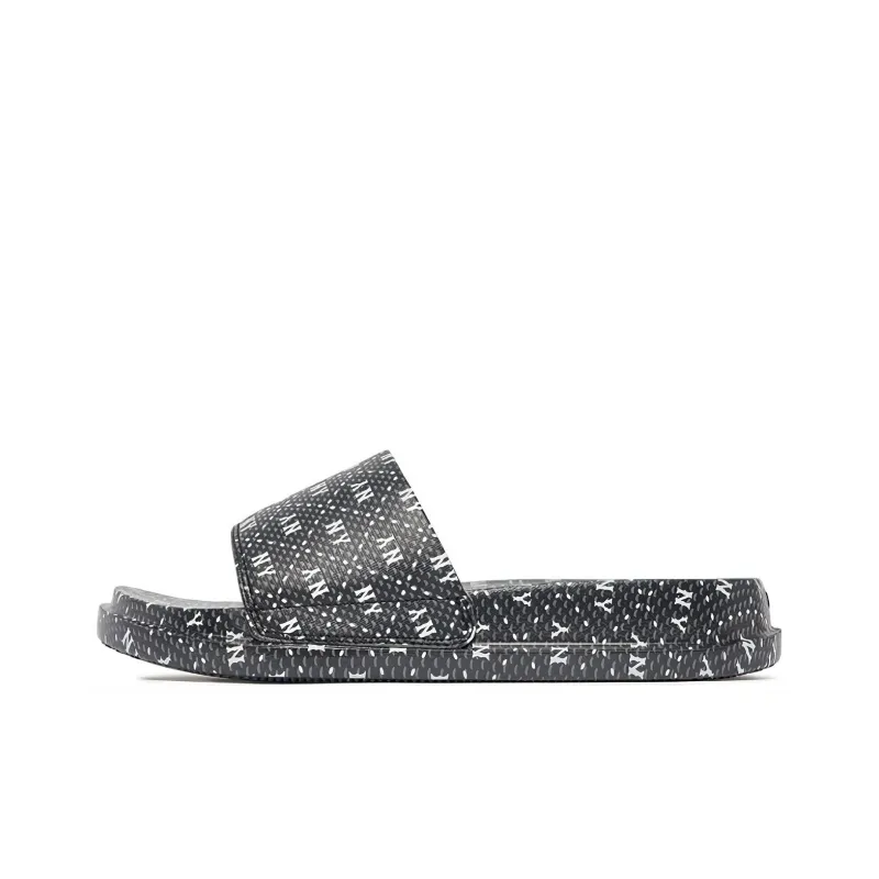 MLB Slipper Quiet Slip Resistant Abrasion Resistant Slide Slippers Unisex Black White-0