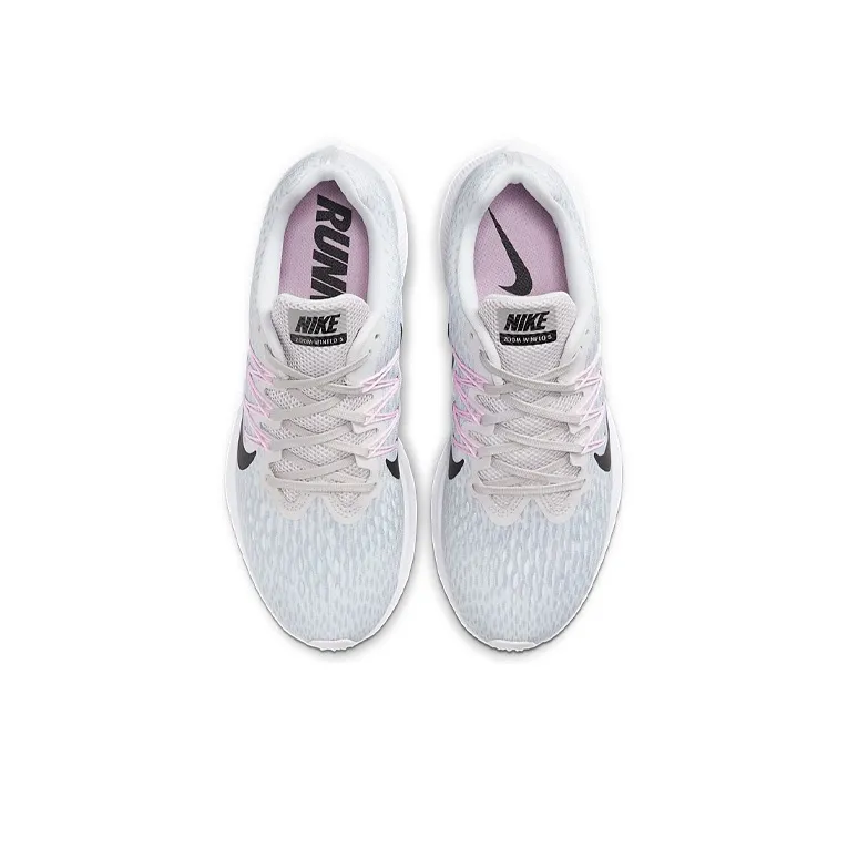 Nike Zoom Winflo 5 Cushioning Slip Resistant Low Top Marathon Running Shoes Women's Gray Pink-3